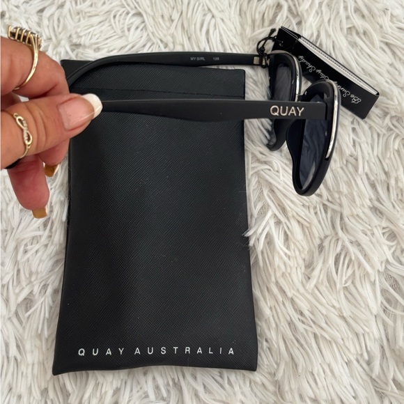 Quay Australia Black and Silver Cat-Eye Sunglasses - Picture 5 of 7